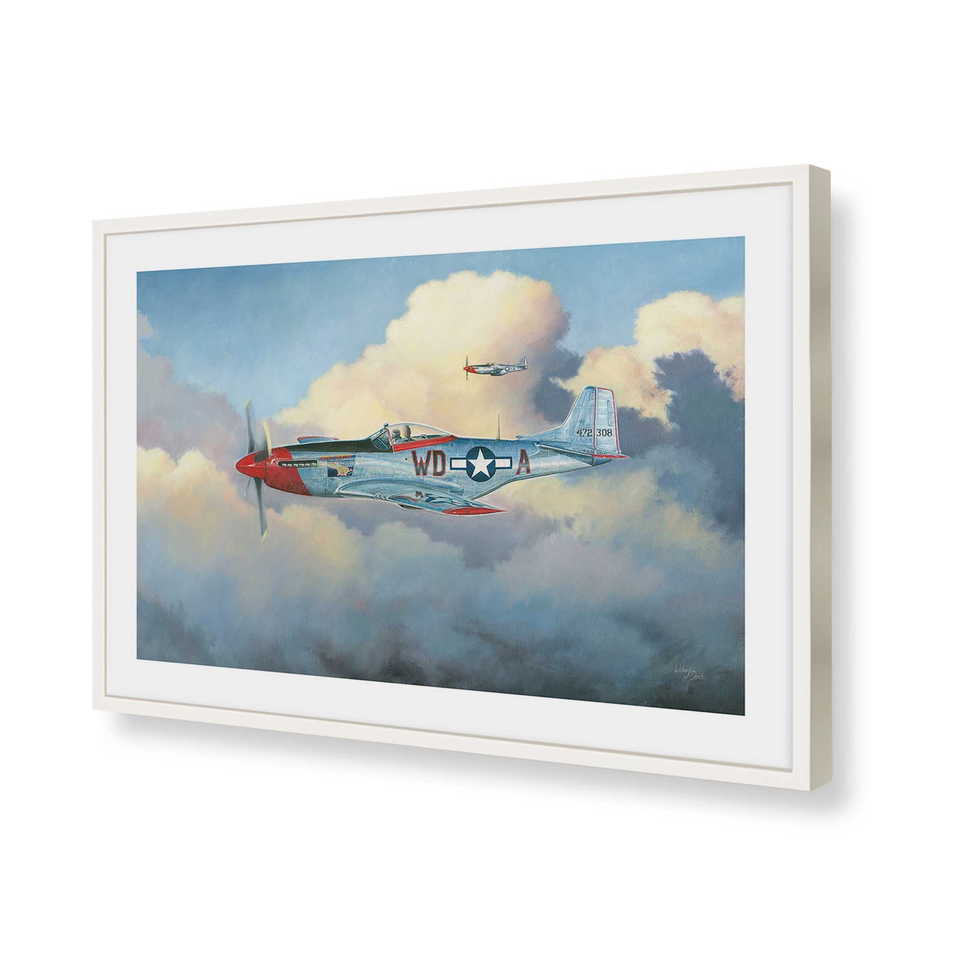 [Color:Opaque White], Picture of art in a Opaque White frame of the corner
