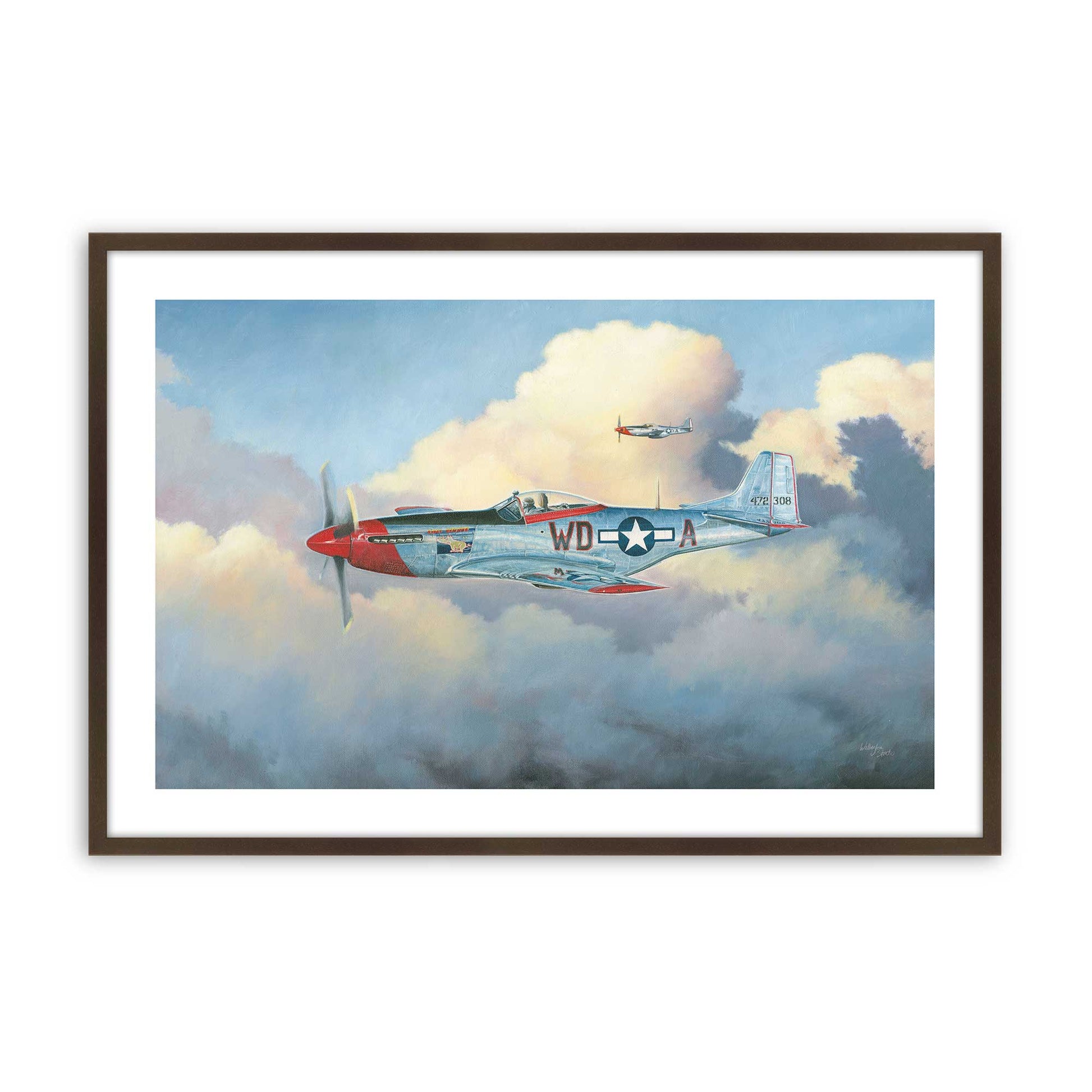 [Color:Brown], Picture of art in a Brown frame