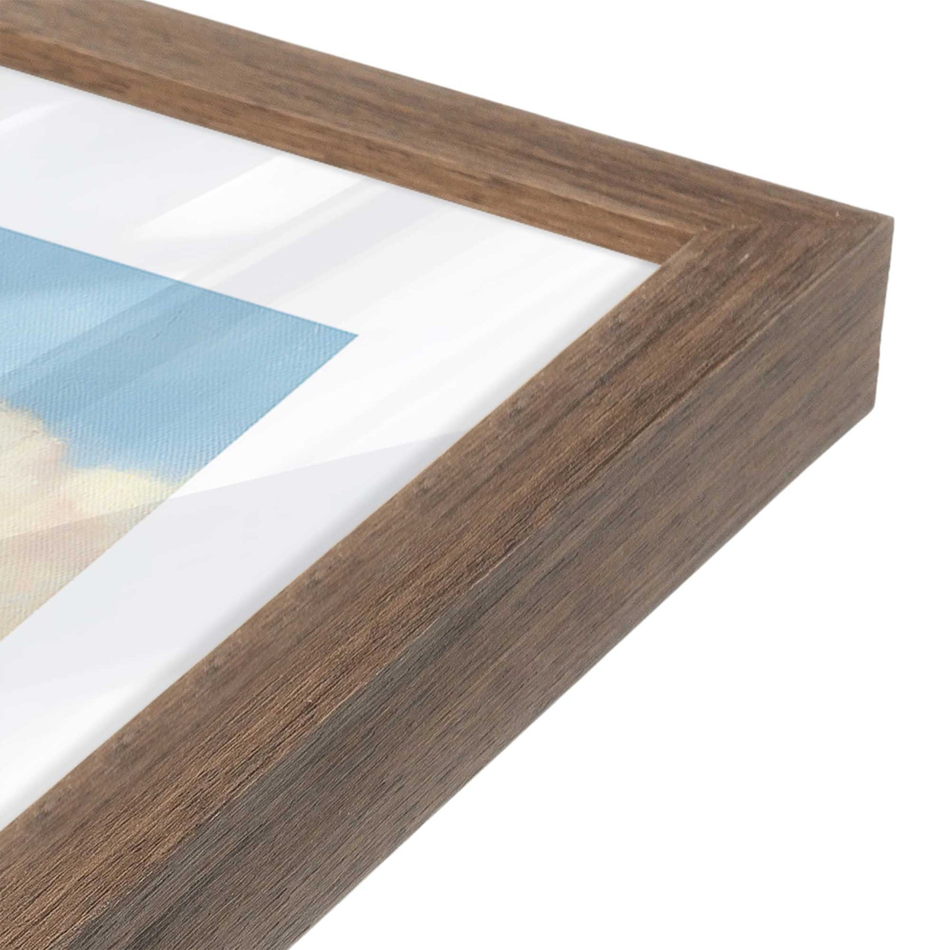 [Color:Walnut], Picture of art in a Walnut frame at an angle
