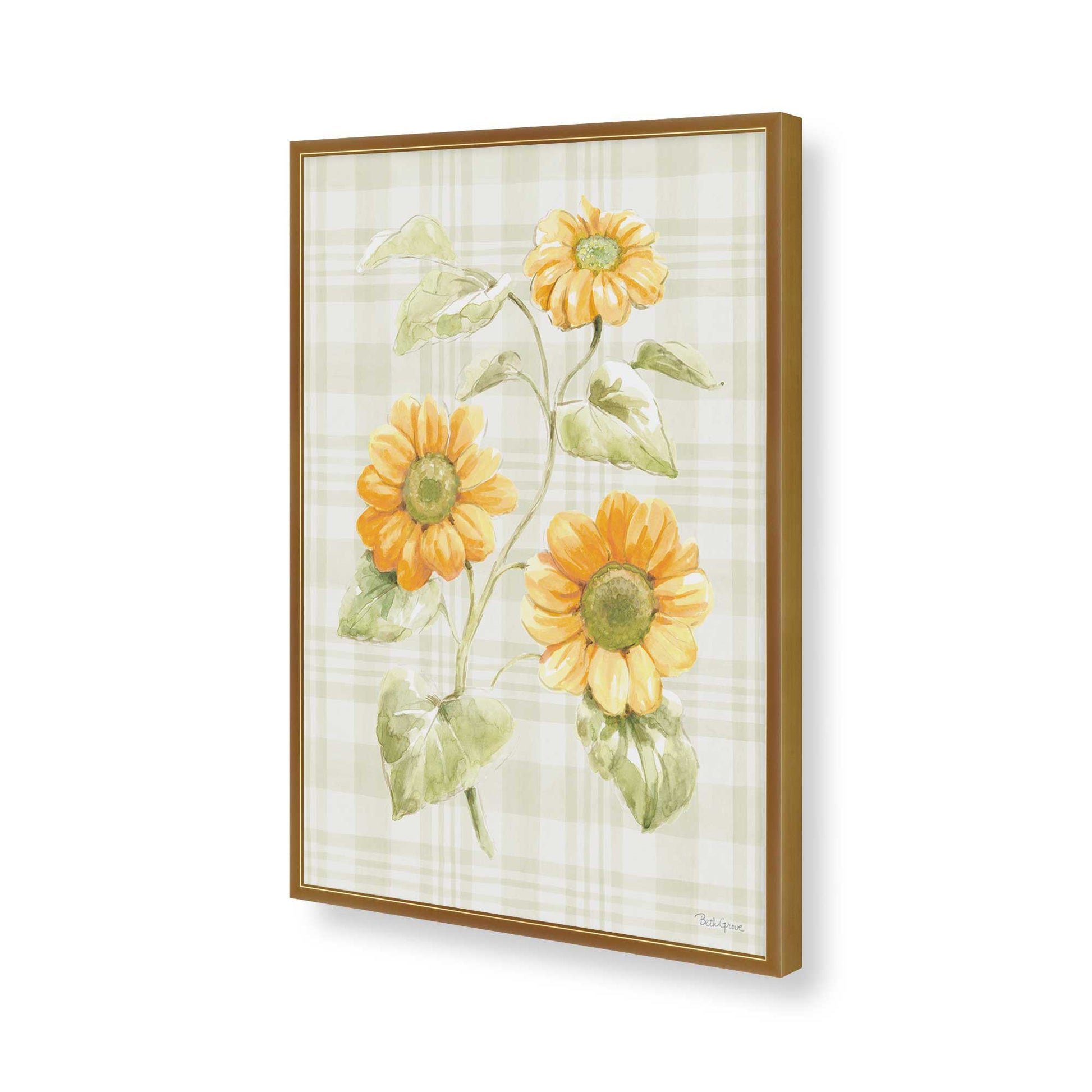 [Color:Polished Gold], Picture of art in a Polished Gold frame of the corner