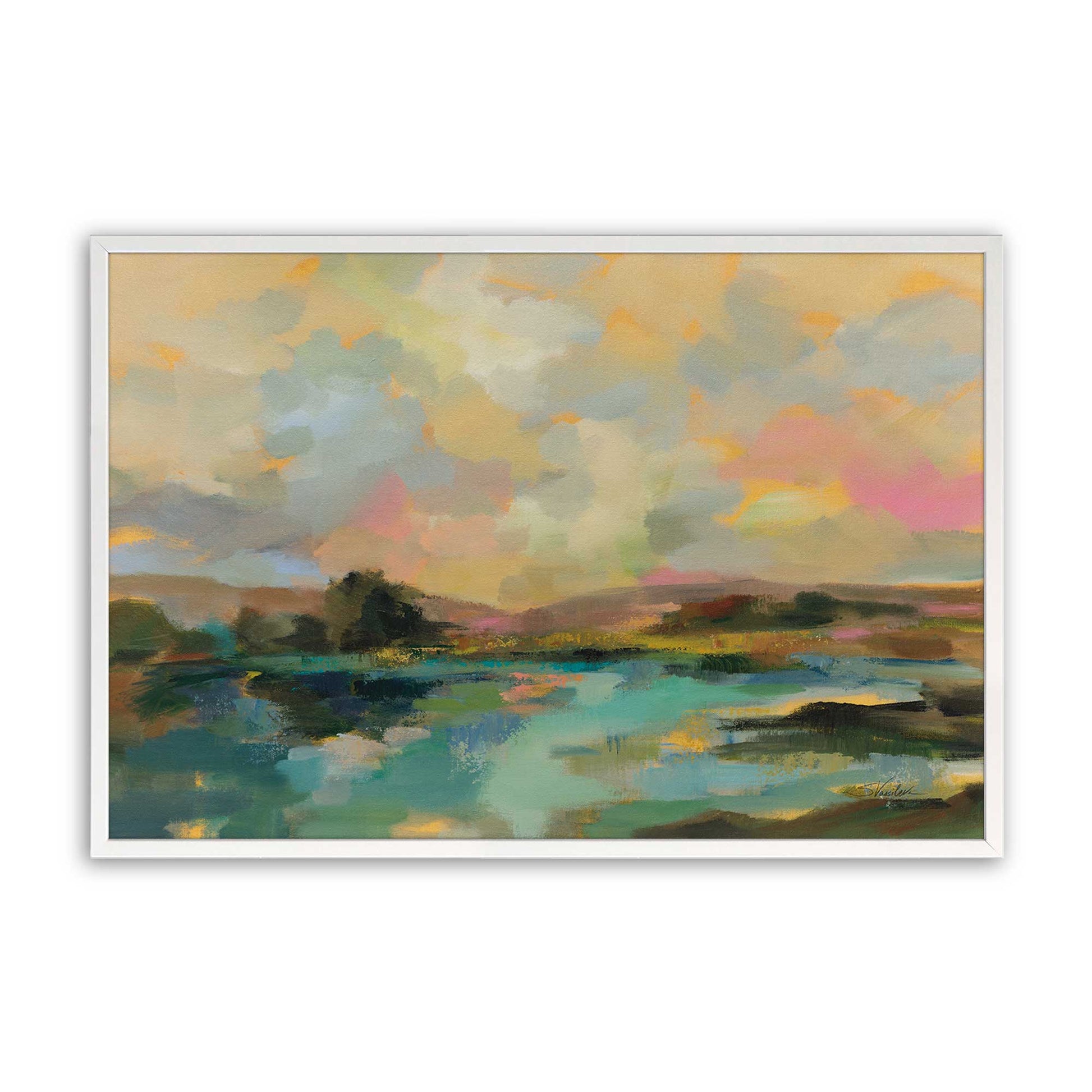 [Color:Opaque White], Picture of art in a Opaque White frame