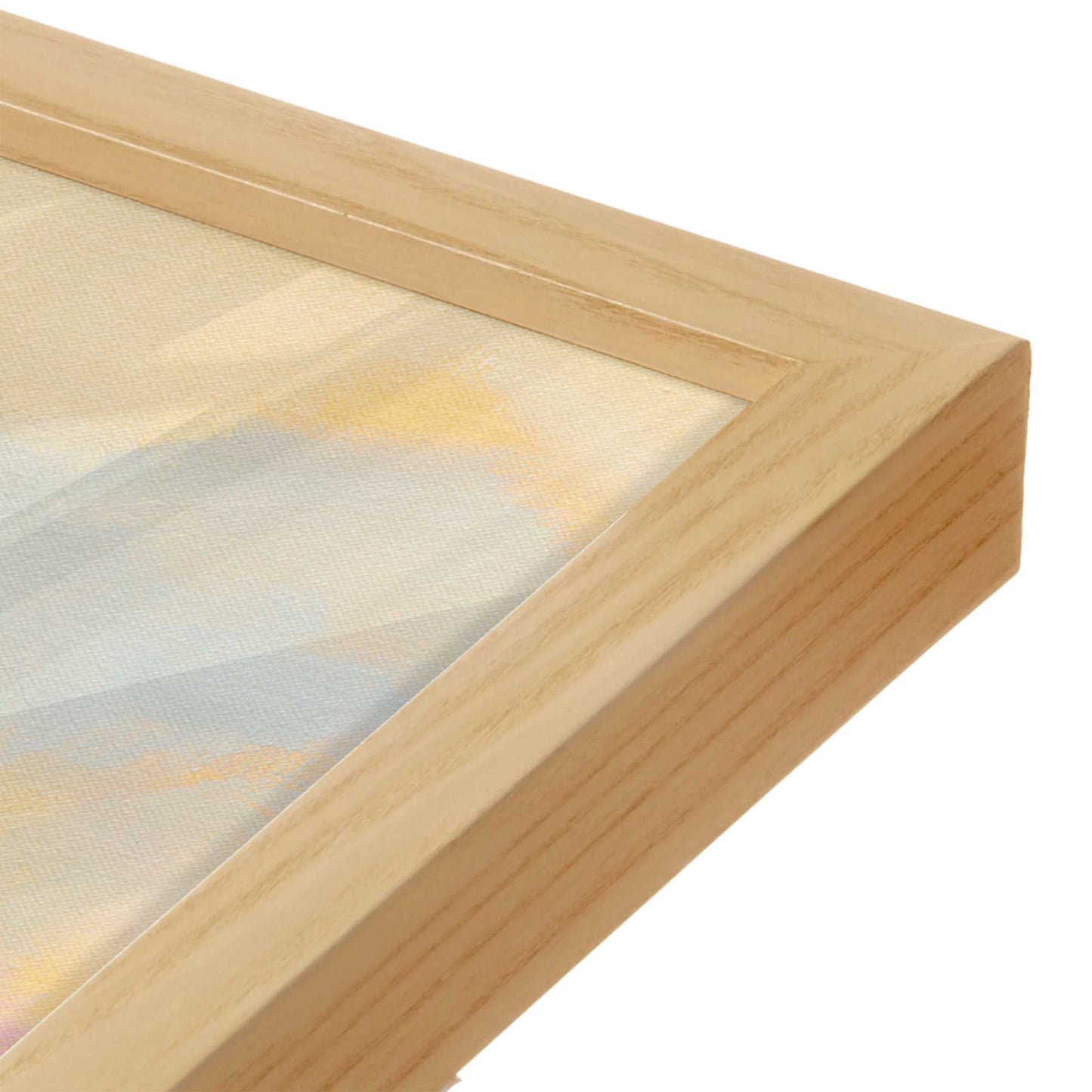 [Color:American Maple], Picture of art in a American Maple frame at an angle