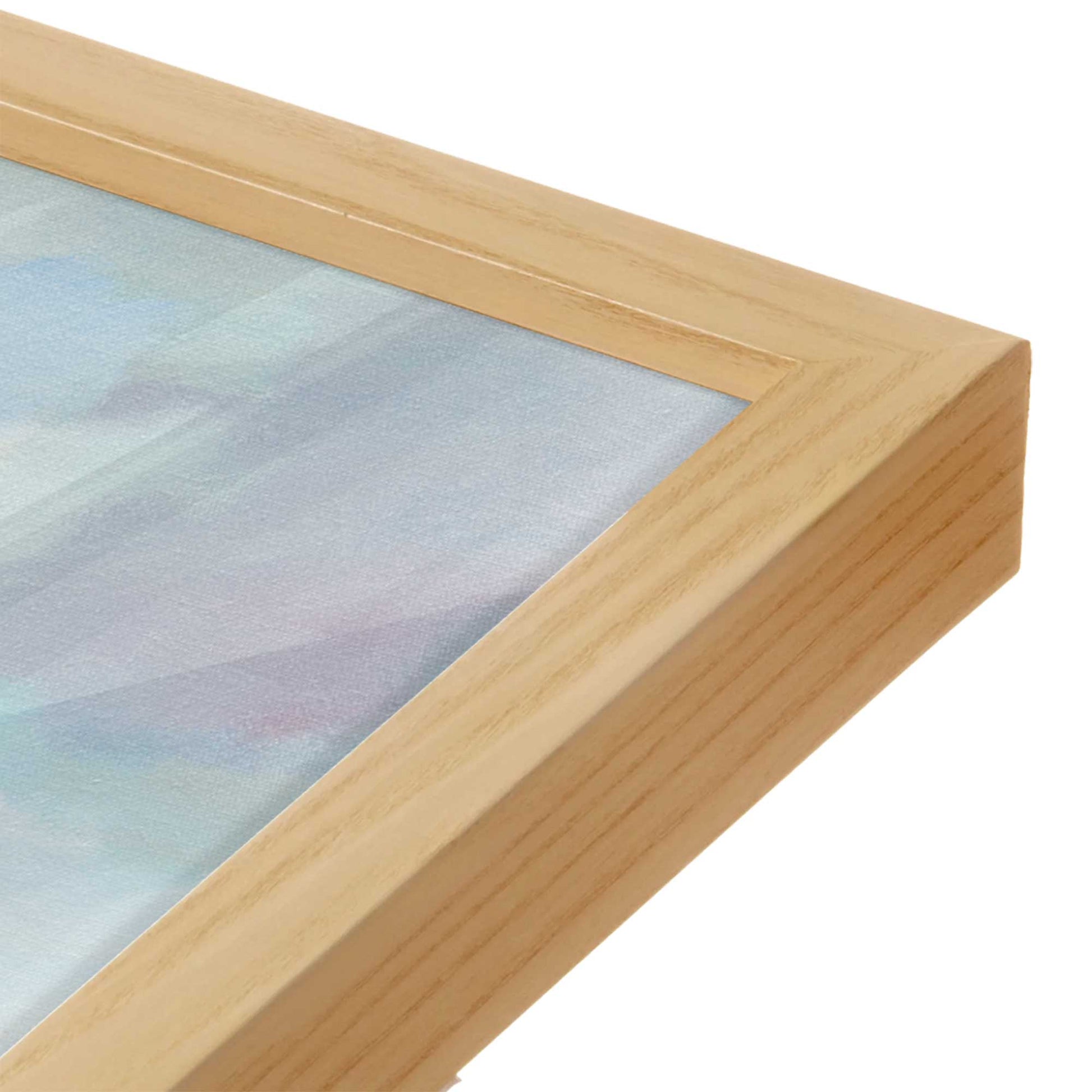 [Color:American Maple], Picture of art in a American Maple frame at an angle