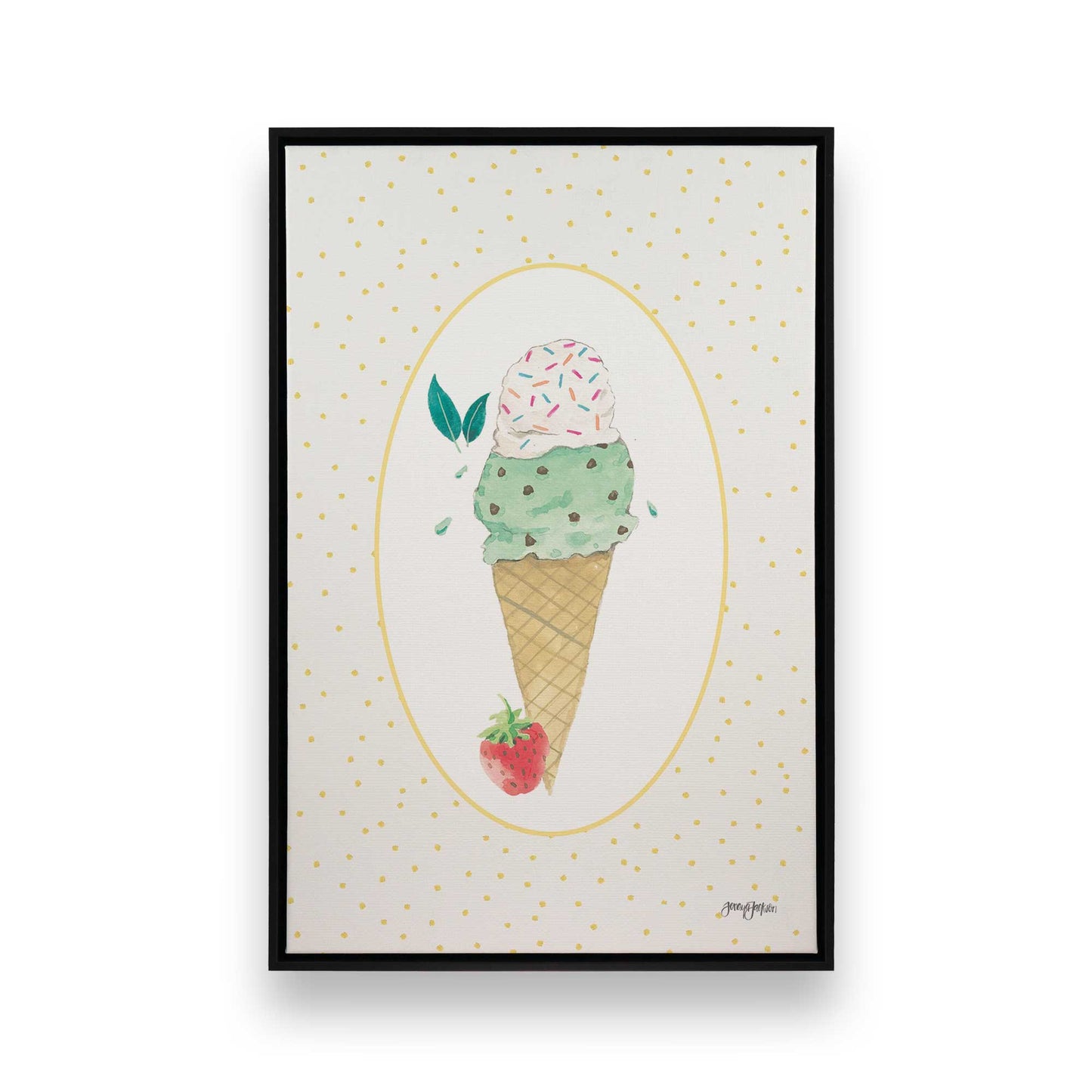 [Color:Satin Black], Picture of art in a Satin Black frame