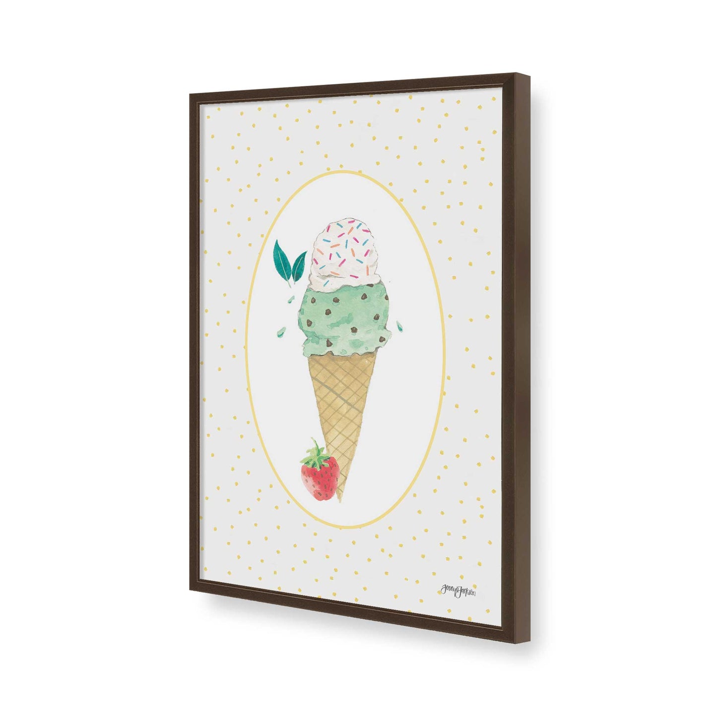 [Color:Belvinder Brown], Picture of art in a Belvinder Brown frame of the corner