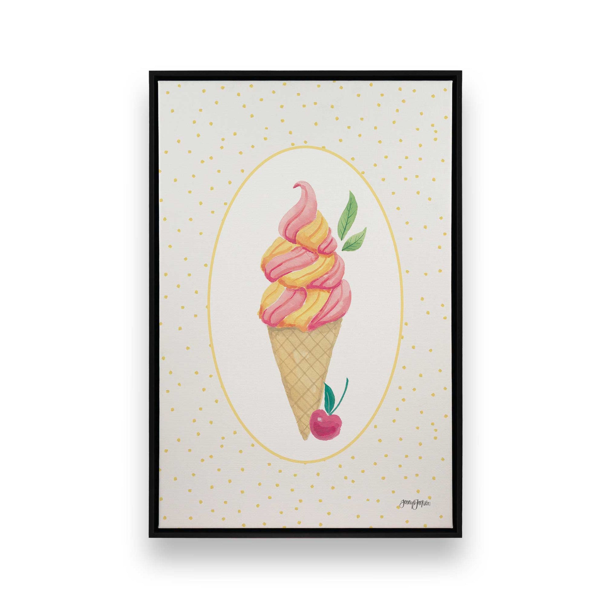 [Color:Satin Black], Picture of art in a Satin Black frame