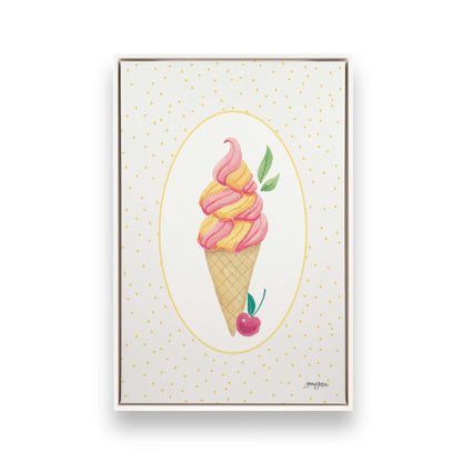 [Color:Opaque White], Picture of art in a White frame