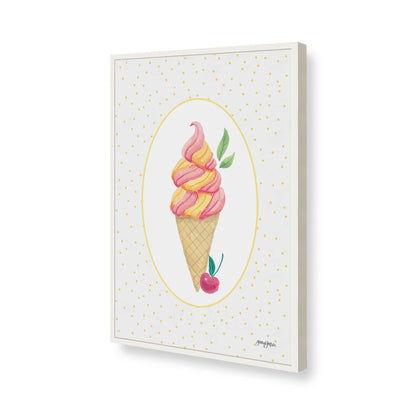 [Color:Opaque White], Picture of art in a Opaque White frame of the corner
