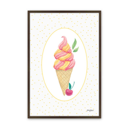 [Color:Brown], Picture of art in a Brown frame