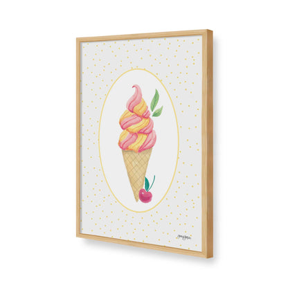 [Color:American Maple], Picture of art in a American Maple frame of the corner