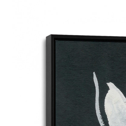 [Color:Satin Black], Picture of art in a Satin Black frame at an angle