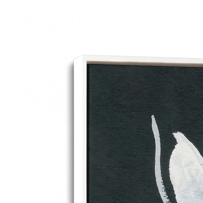 [Color:Opaque White], Picture of art in a White frame at an angle
