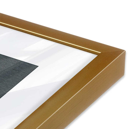 [Color:Polished Gold], Picture of art in a Polished Gold frame at an angle