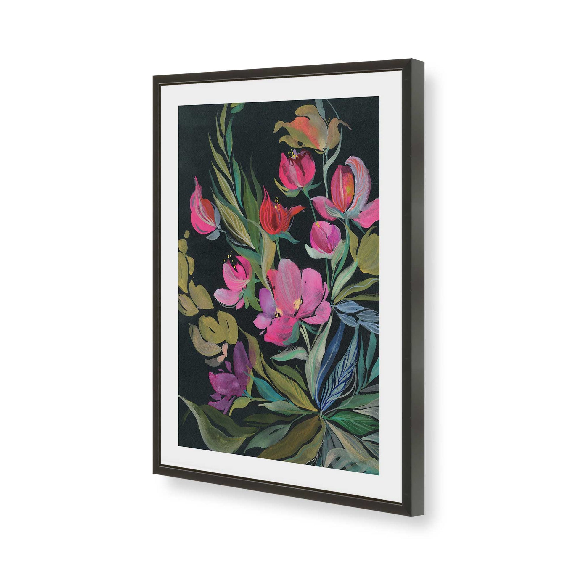 [Color:Satin Black], Picture of art in a Satin Black frame of the corner