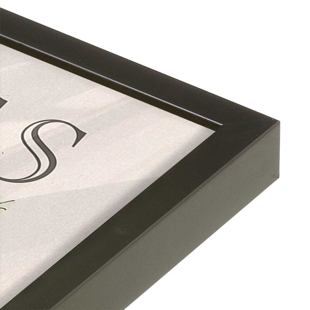 [Color:Satin Black], Picture of art in a Satin Black frame at an angle