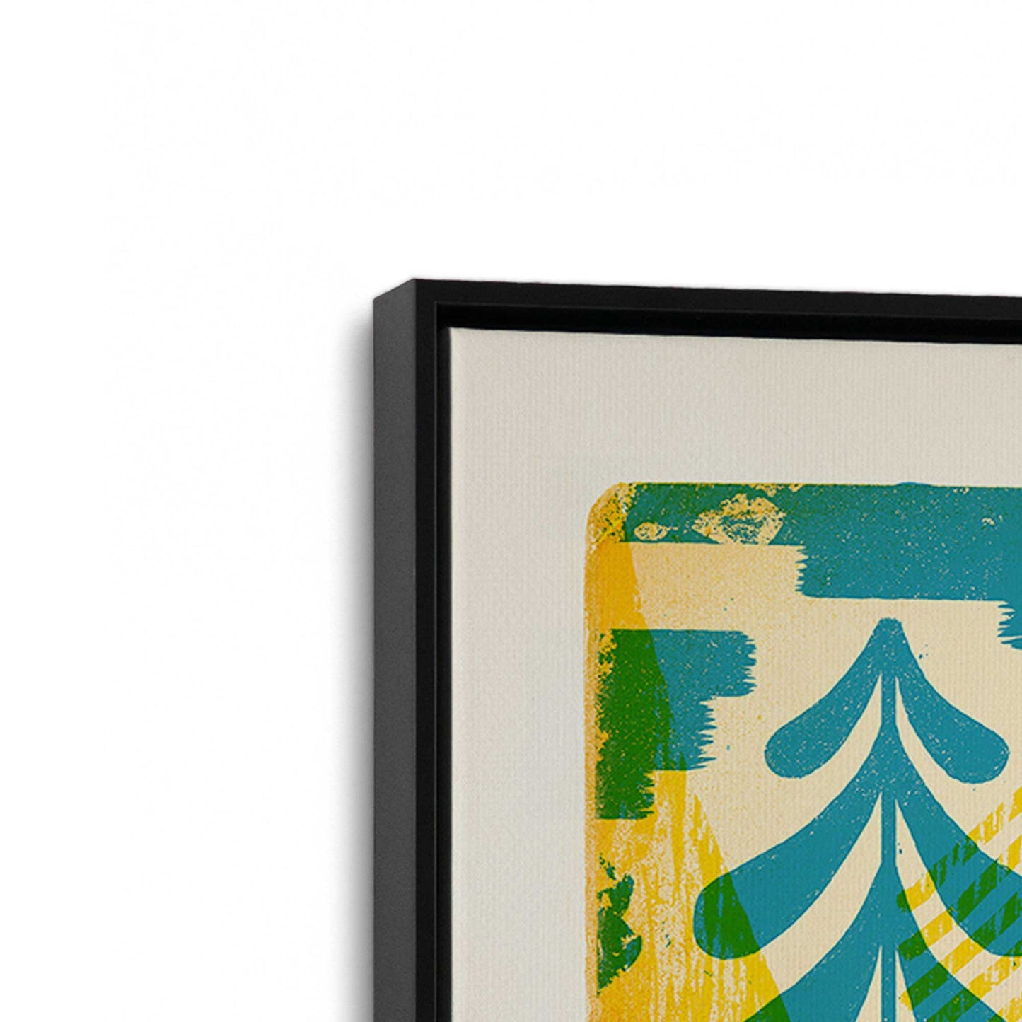 [Color:Satin Black], Picture of art in a Satin Black frame at an angle