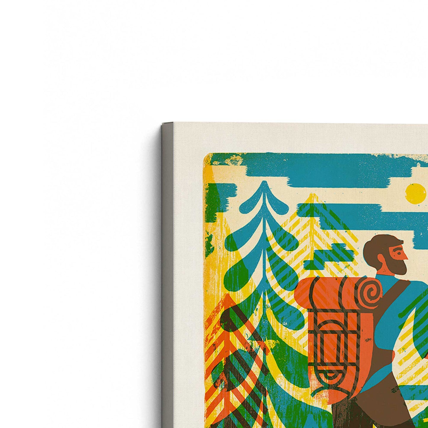[Color:Stretched Canvas], Picture of the corner of the art