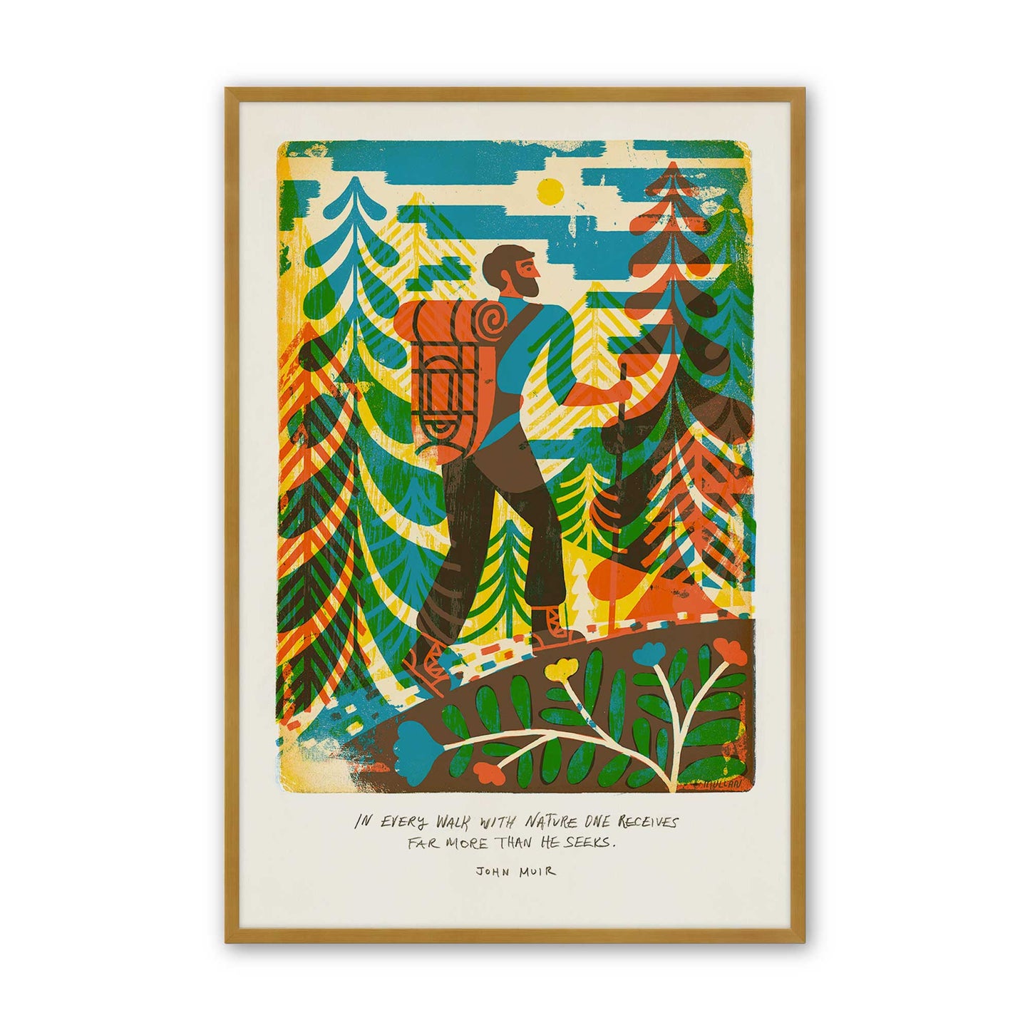 [Color:Polished Gold], Picture of art in a Polished Gold frame