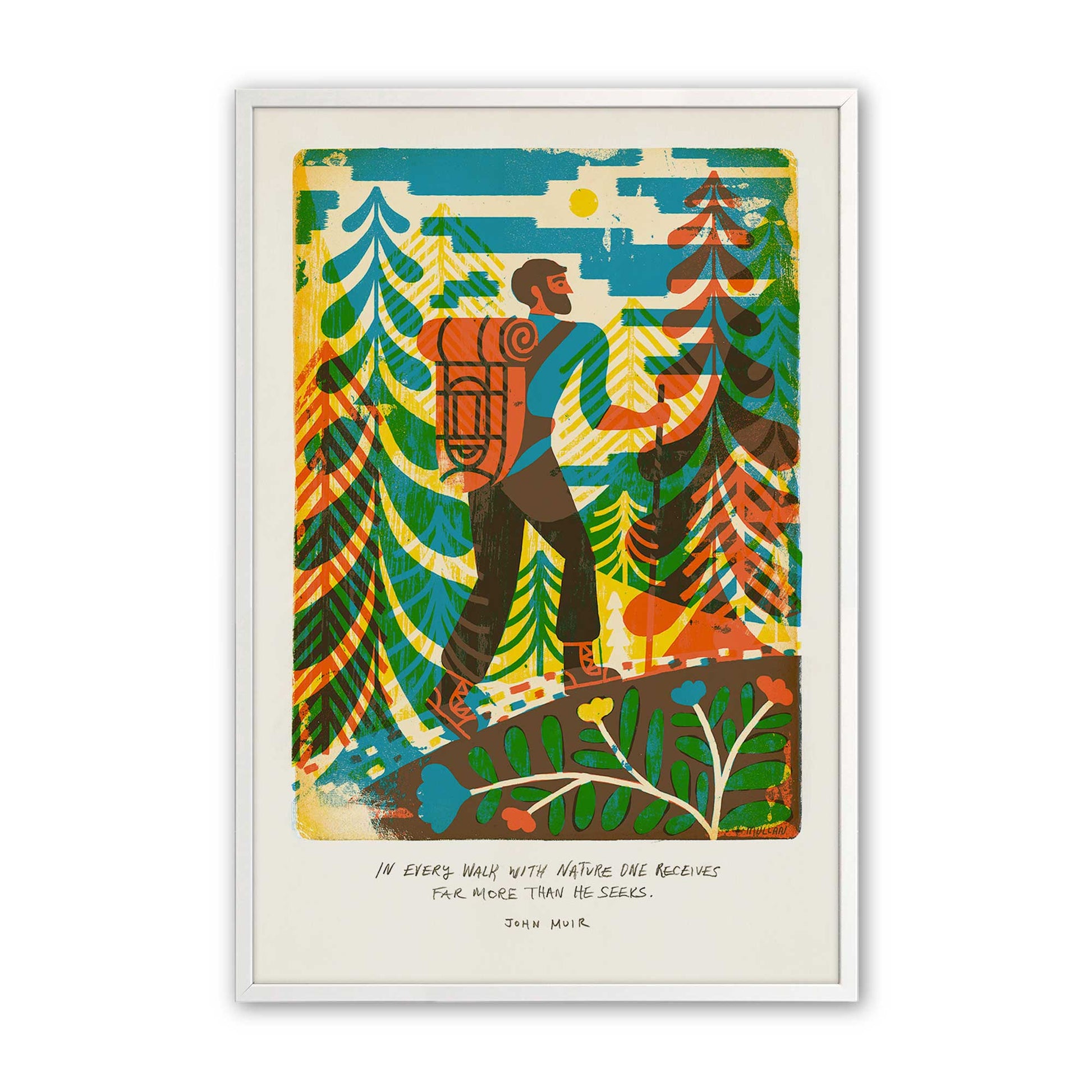 [Color:Opaque White], Picture of art in a Opaque White frame