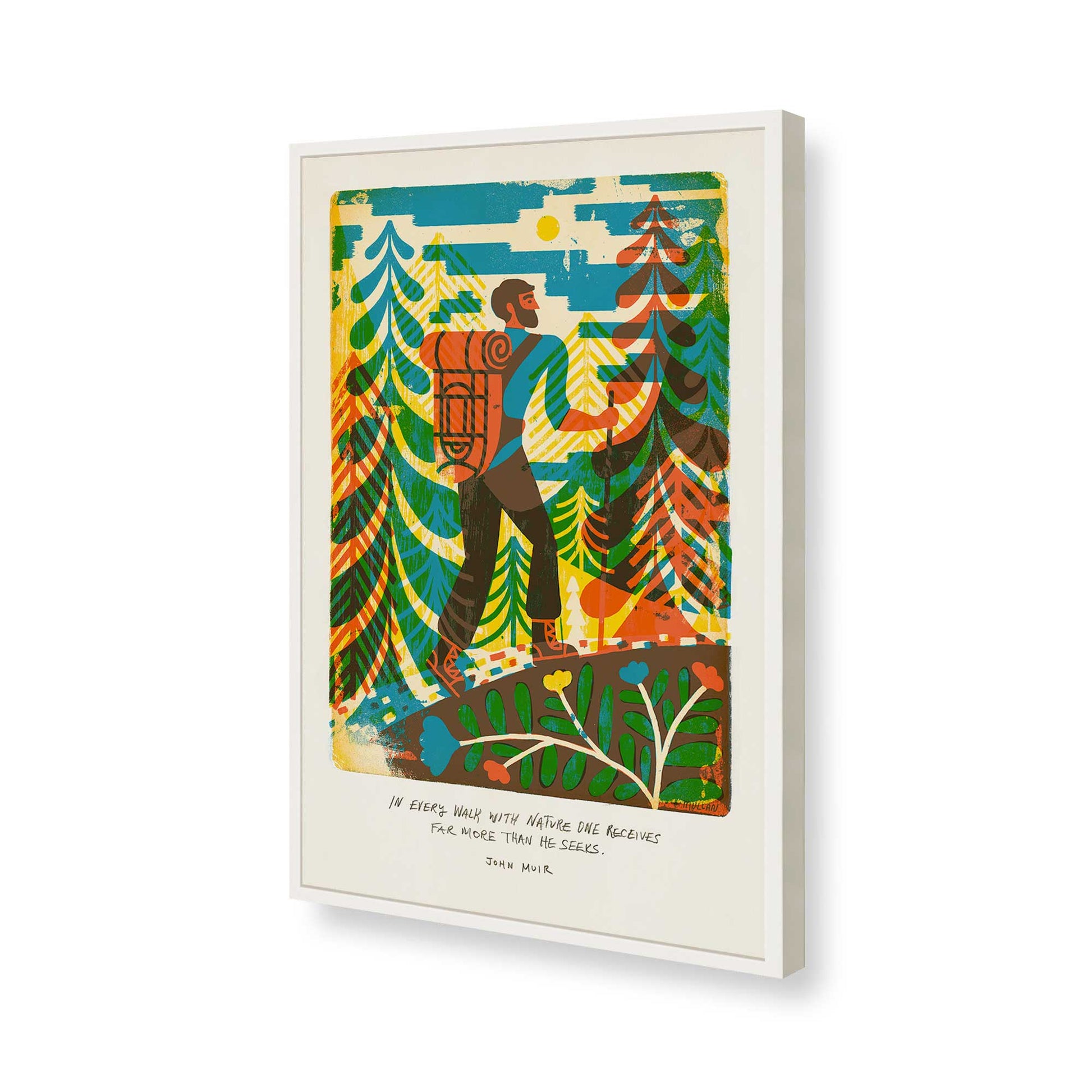 [Color:Opaque White], Picture of art in a Opaque White frame of the corner