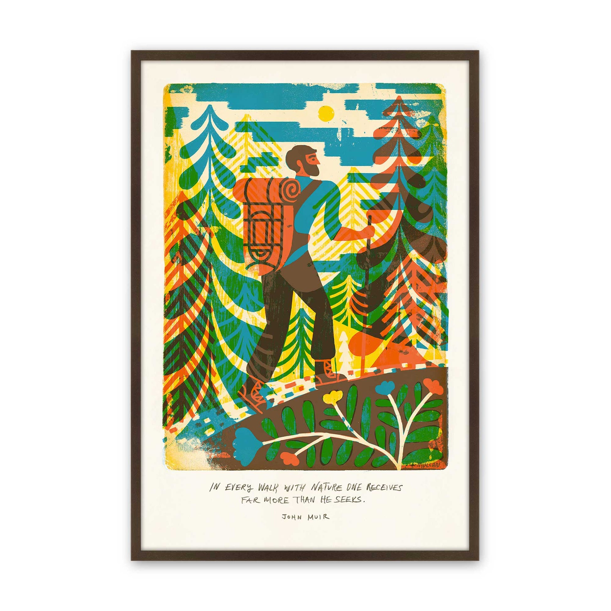 [Color:Brown], Picture of art in a Brown frame