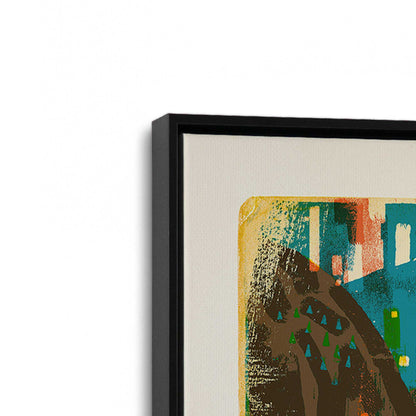 [Color:Satin Black], Picture of art in a Satin Black frame at an angle