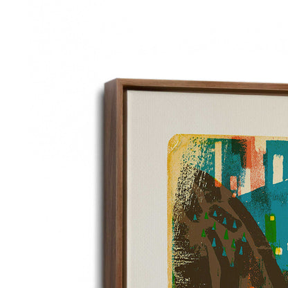 [Color:Walnut], Picture of art in a Walnut frame at an angle
