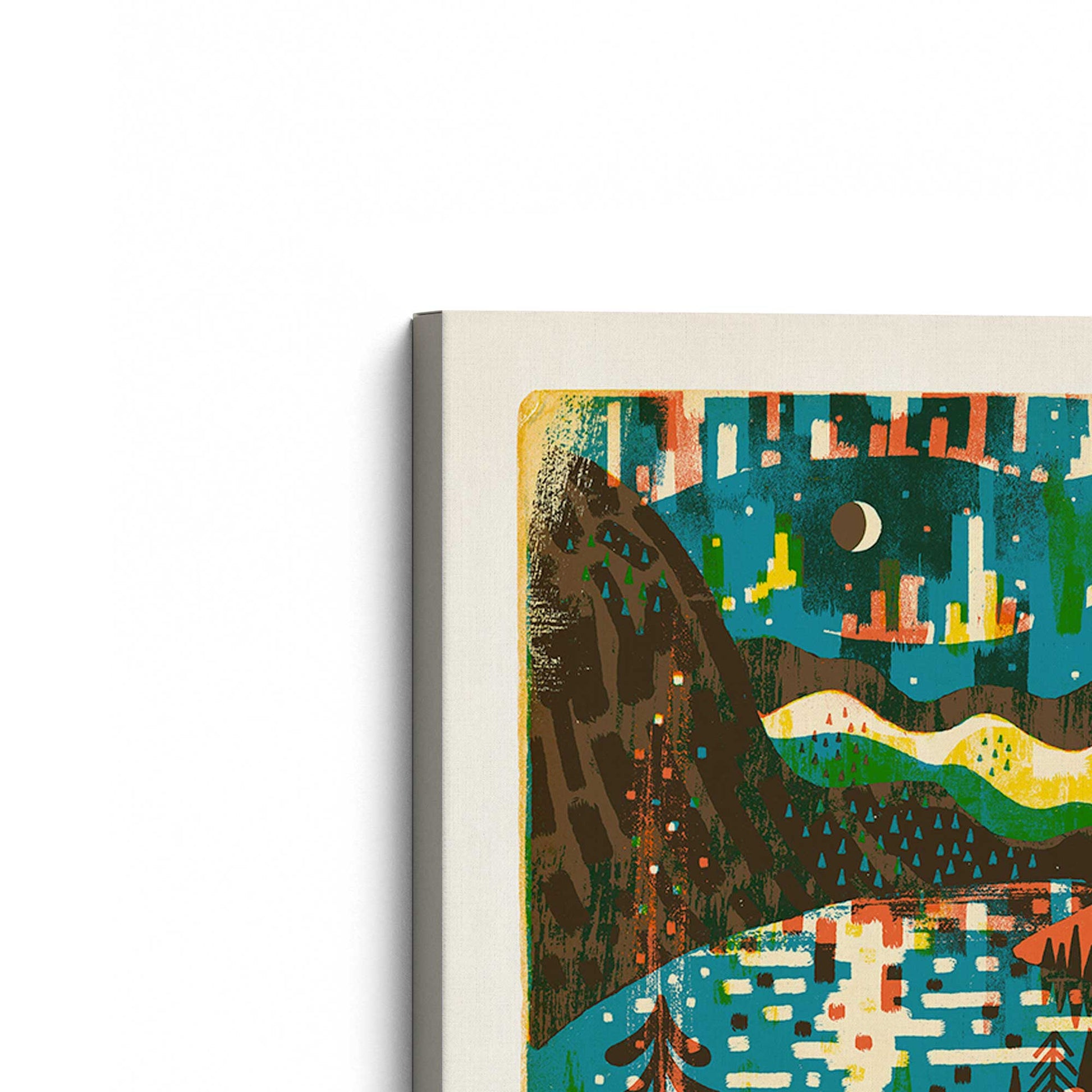 [Color:Stretched Canvas], Picture of the corner of the art