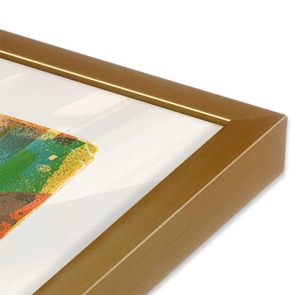 [Color:Polished Gold], Picture of art in a Polished Gold frame at an angle