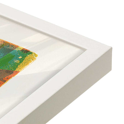 [Color:Opaque White], Picture of art in a Opaque White frame at an angle