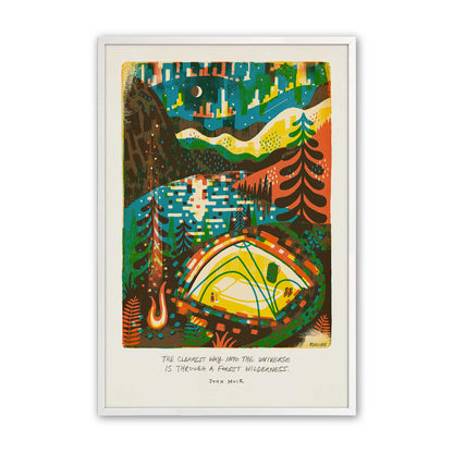 [Color:Opaque White], Picture of art in a Opaque White frame