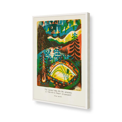 [Color:Opaque White], Picture of art in a Opaque White frame of the corner