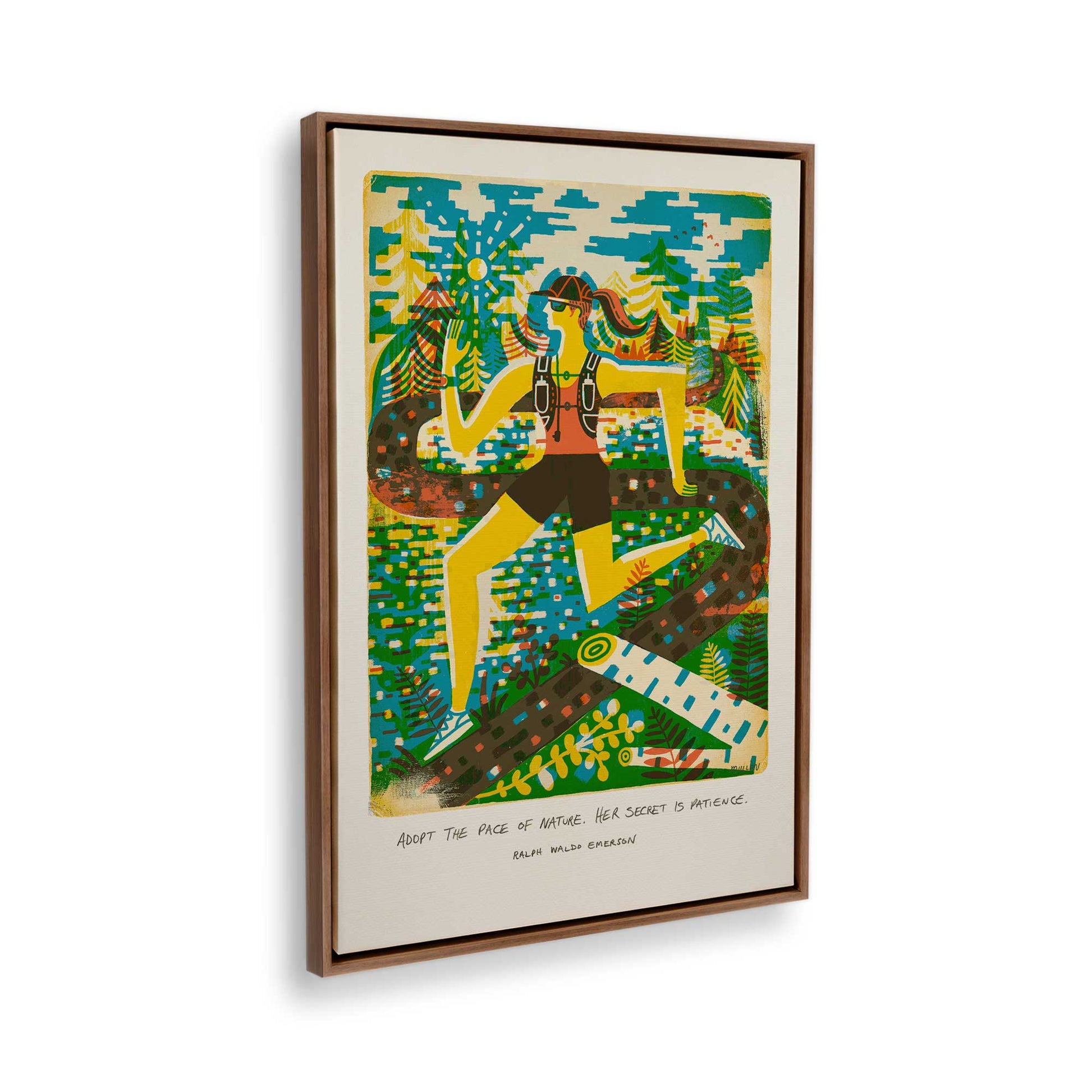 [Color:Walnut], Picture of the corner of the art