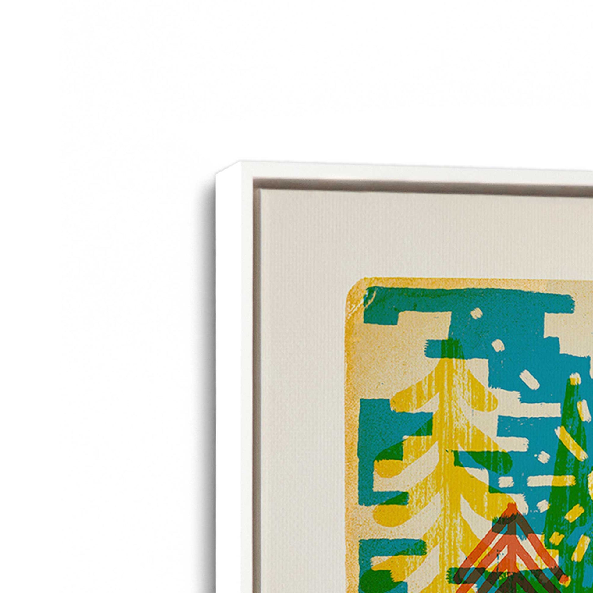 [Color:Opaque White], Picture of art in a White frame at an angle