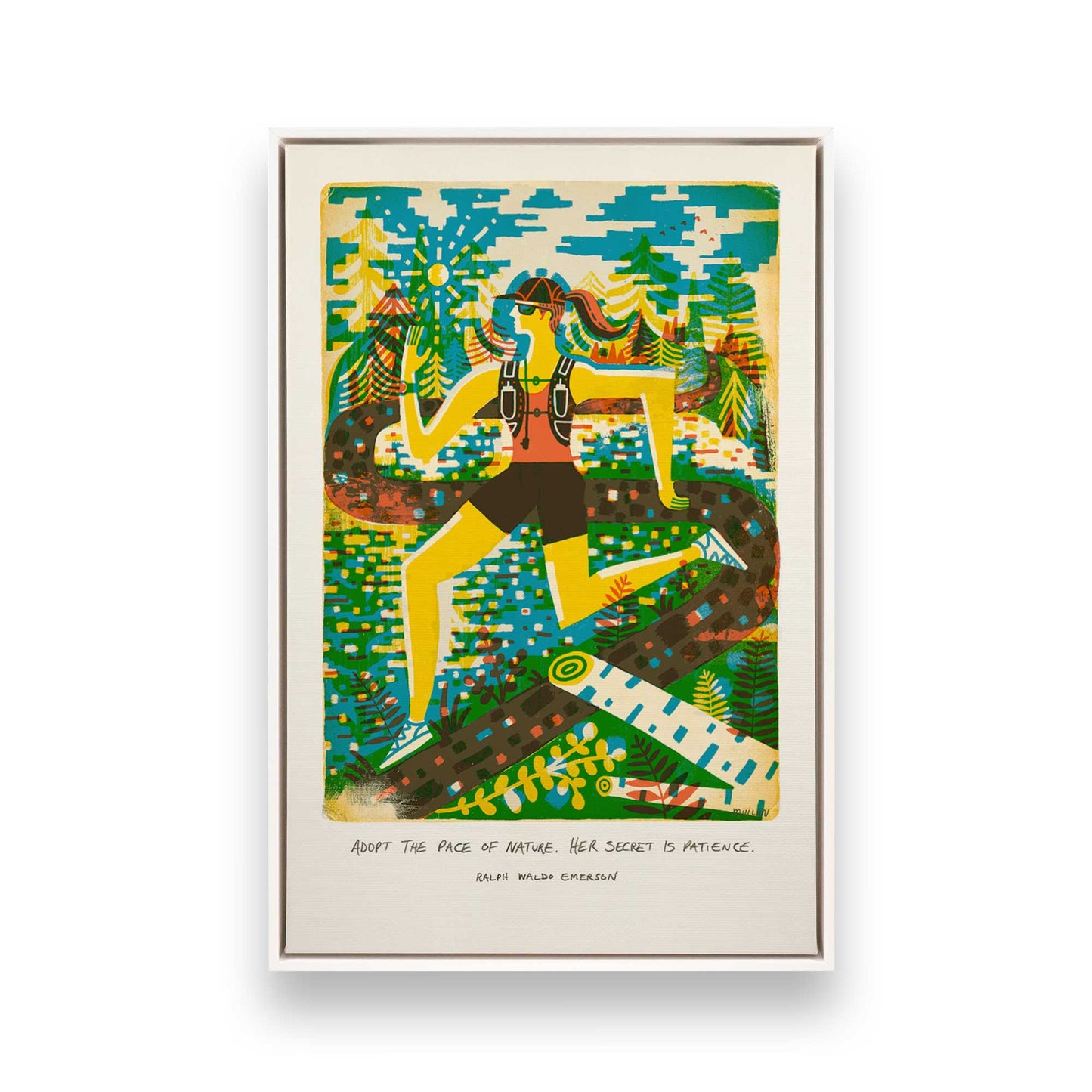 [Color:Opaque White], Picture of art in a White frame