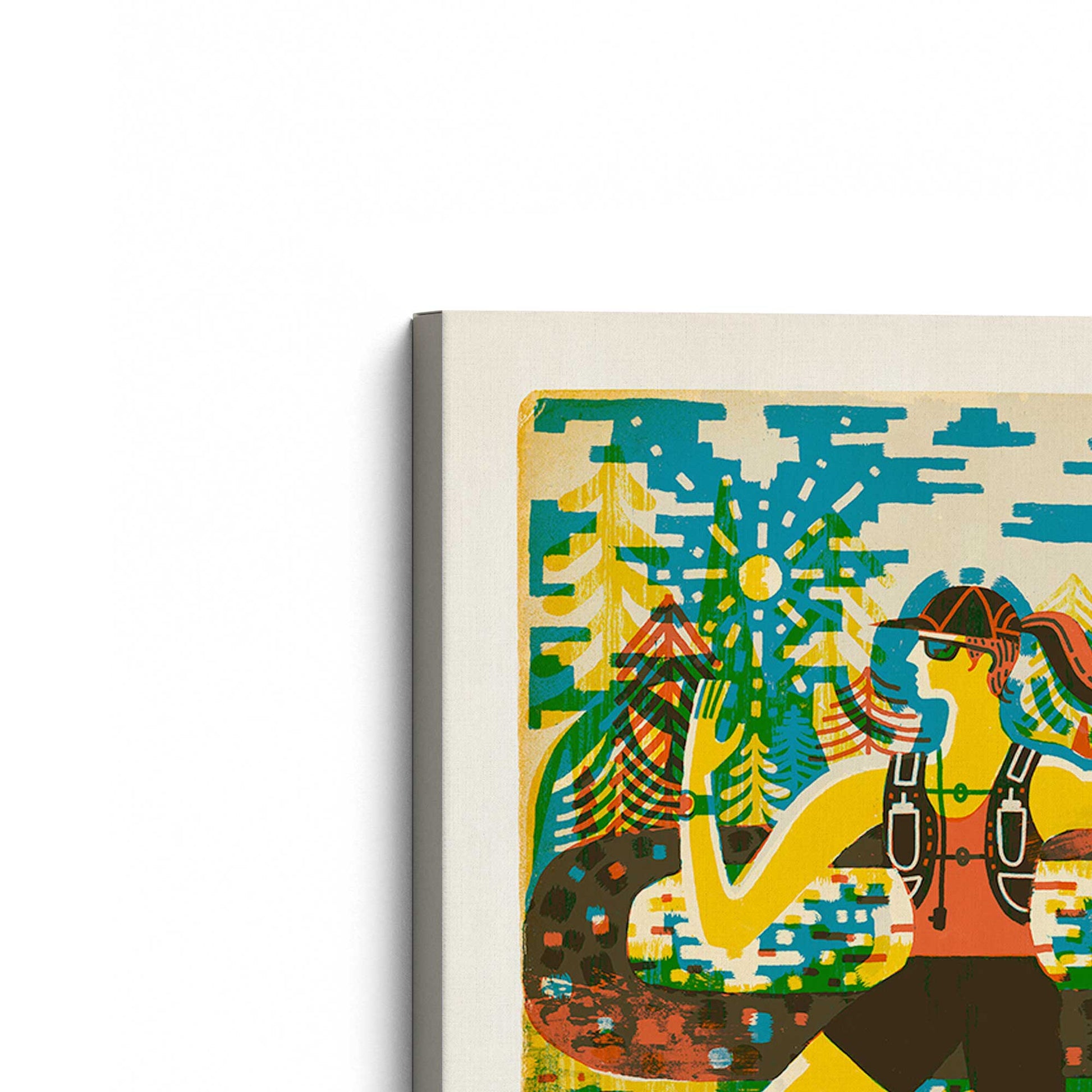 [Color:Stretched Canvas], Picture of the corner of the art