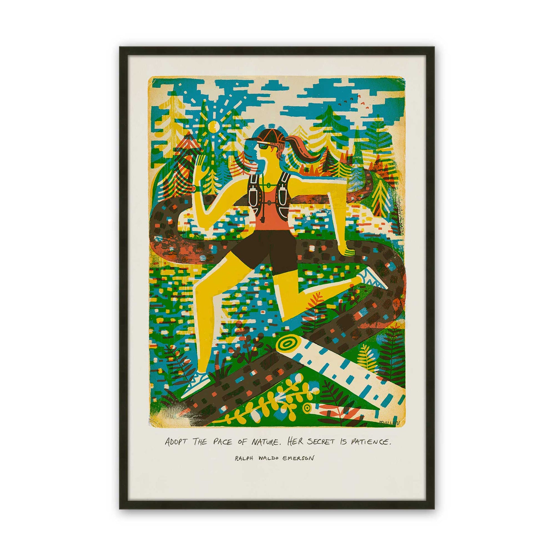 [Color:Satin Black], Picture of art in a Satin Black frame