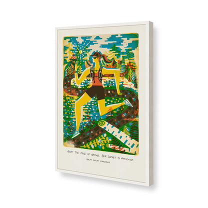 [Color:Opaque White], Picture of art in a Opaque White frame of the corner