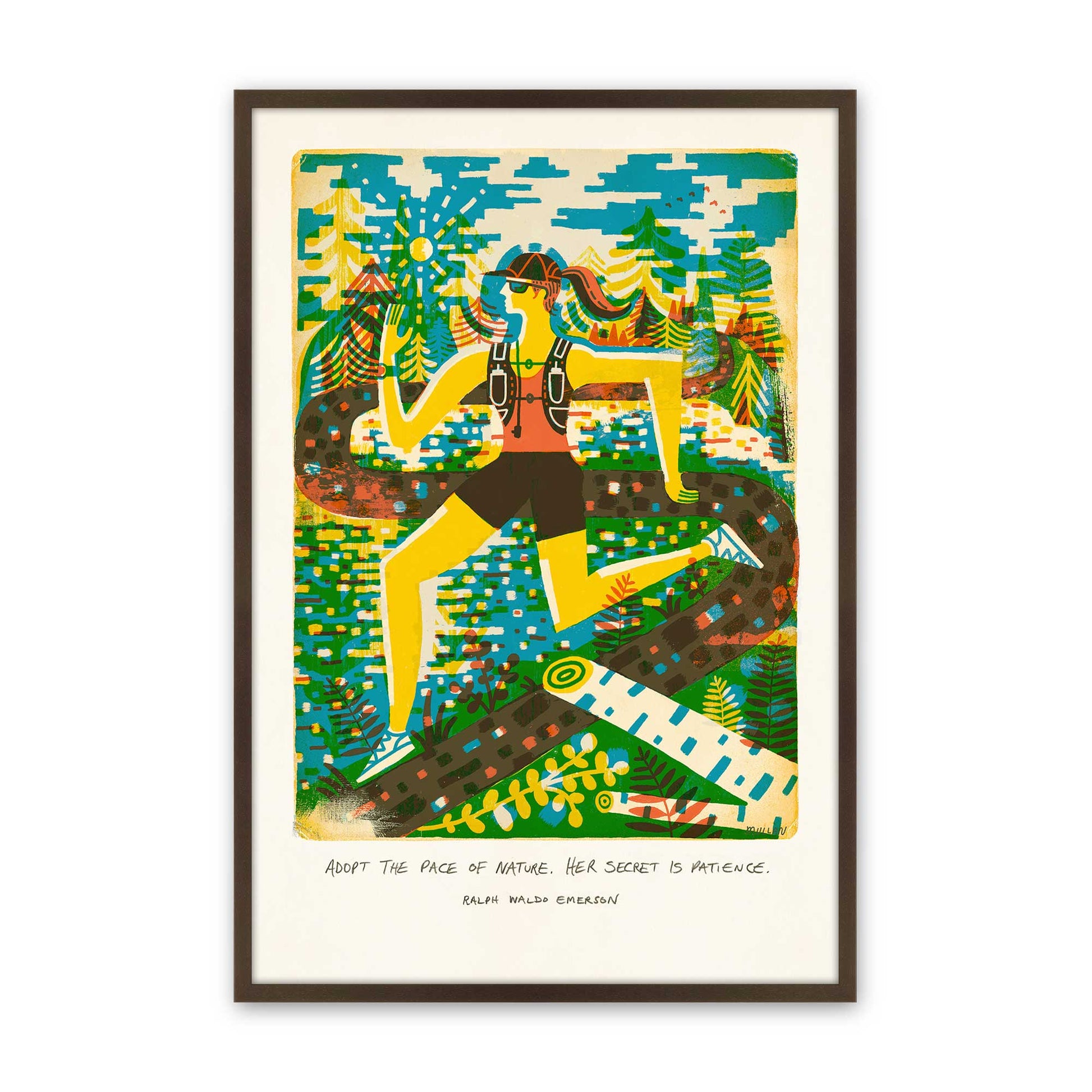 [Color:Brown], Picture of art in a Brown frame