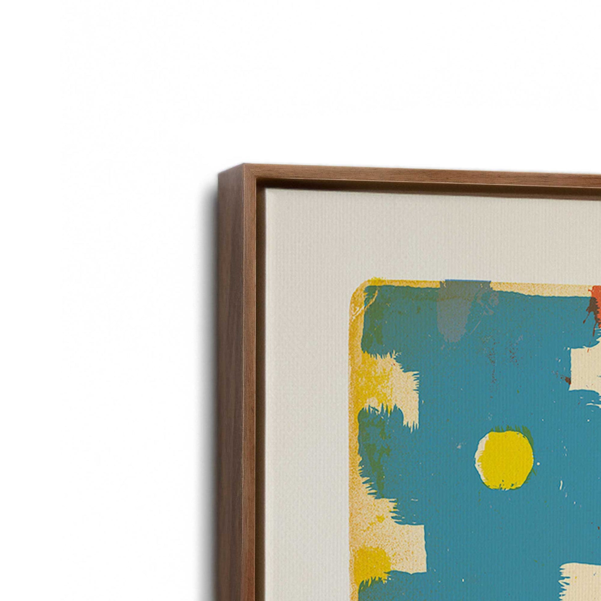 [Color:Walnut], Picture of art in a Walnut frame at an angle