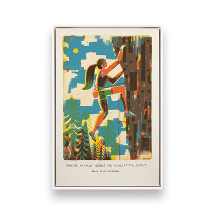 [Color:Opaque White], Picture of art in a White frame
