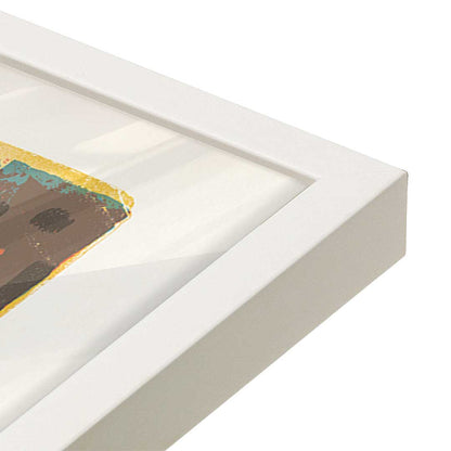 [Color:Opaque White], Picture of art in a Opaque White frame at an angle