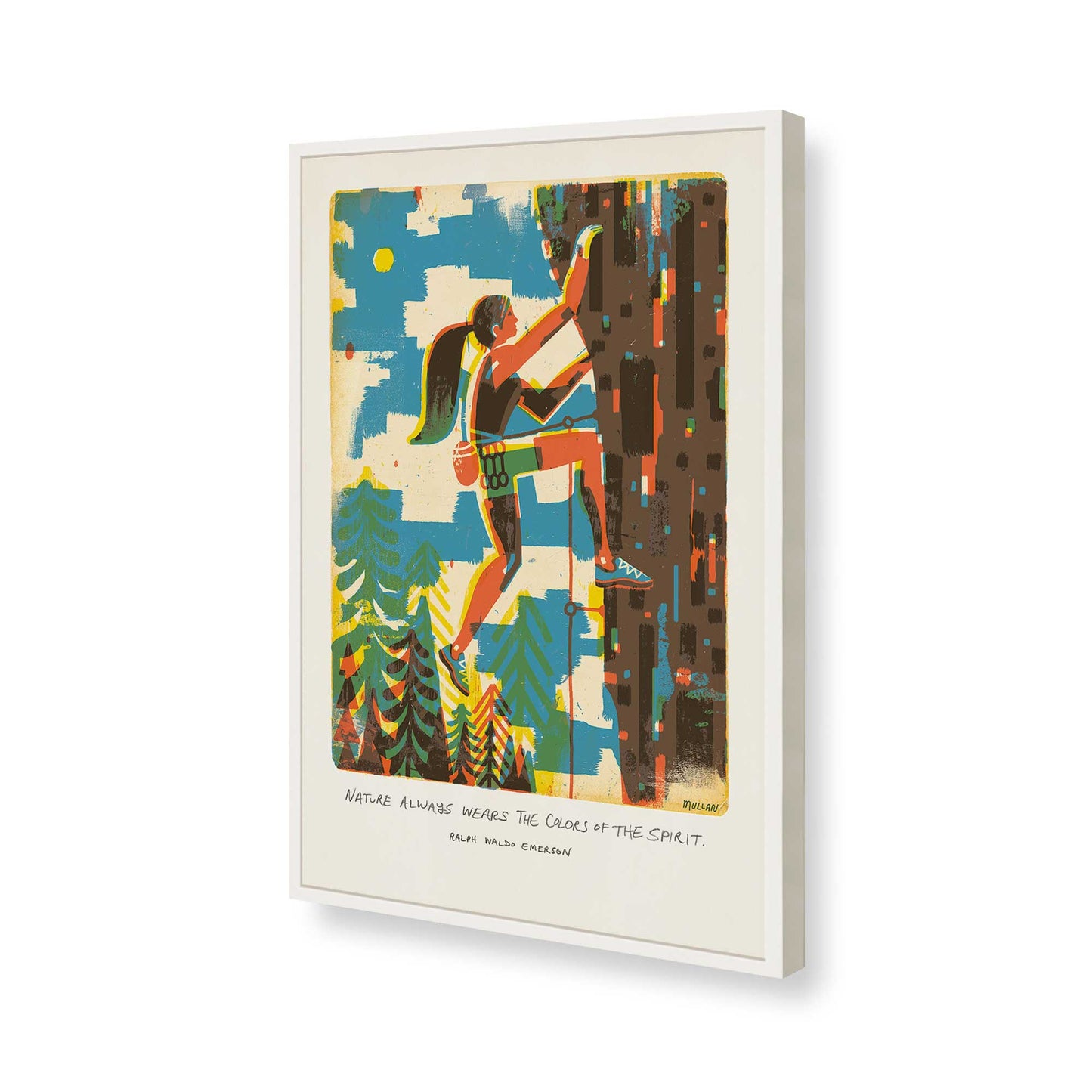 [Color:Opaque White], Picture of art in a Opaque White frame of the corner