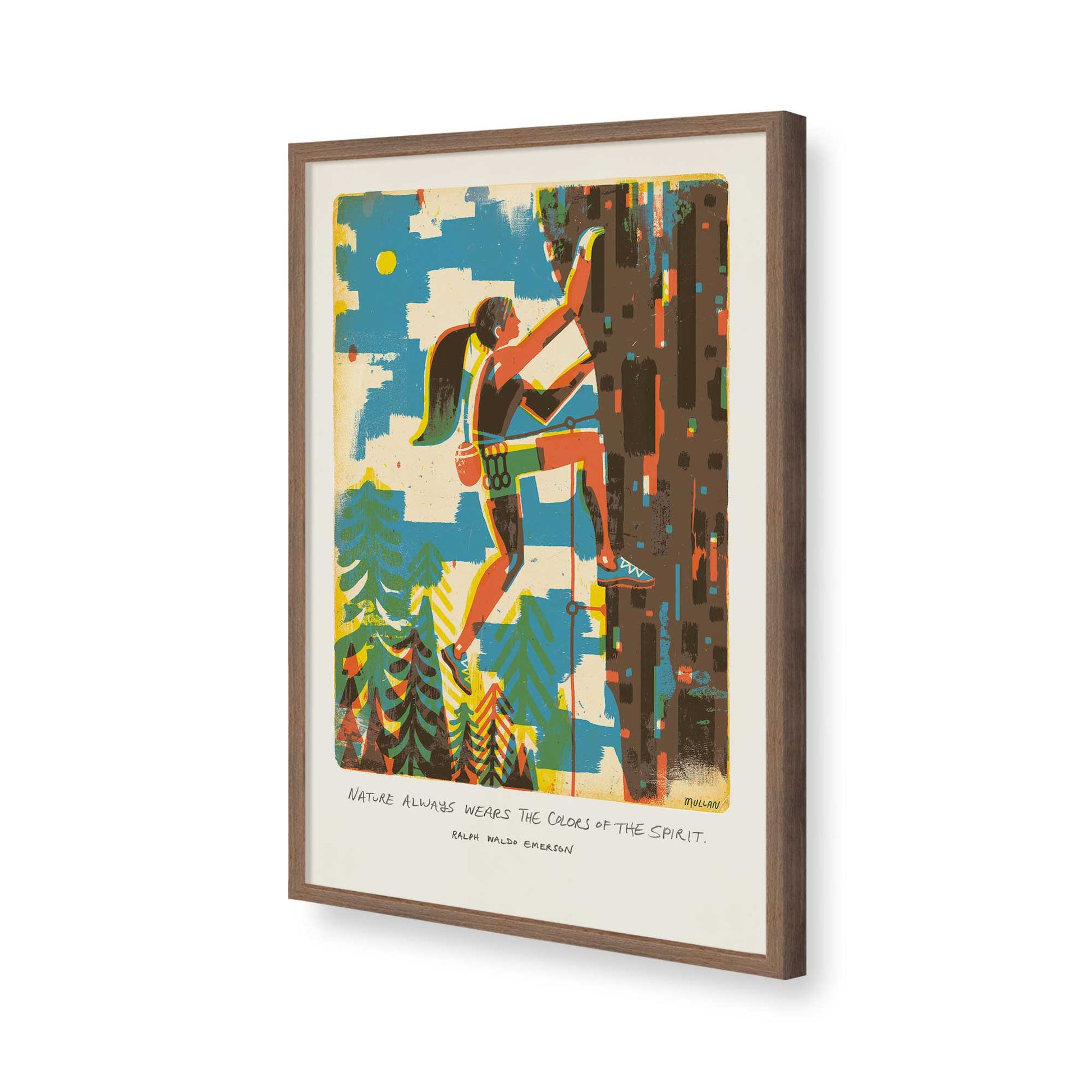[Color:Walnut], Picture of art in a Walnut frame of the corner