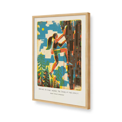 [Color:American Maple], Picture of art in a American Maple frame of the corner