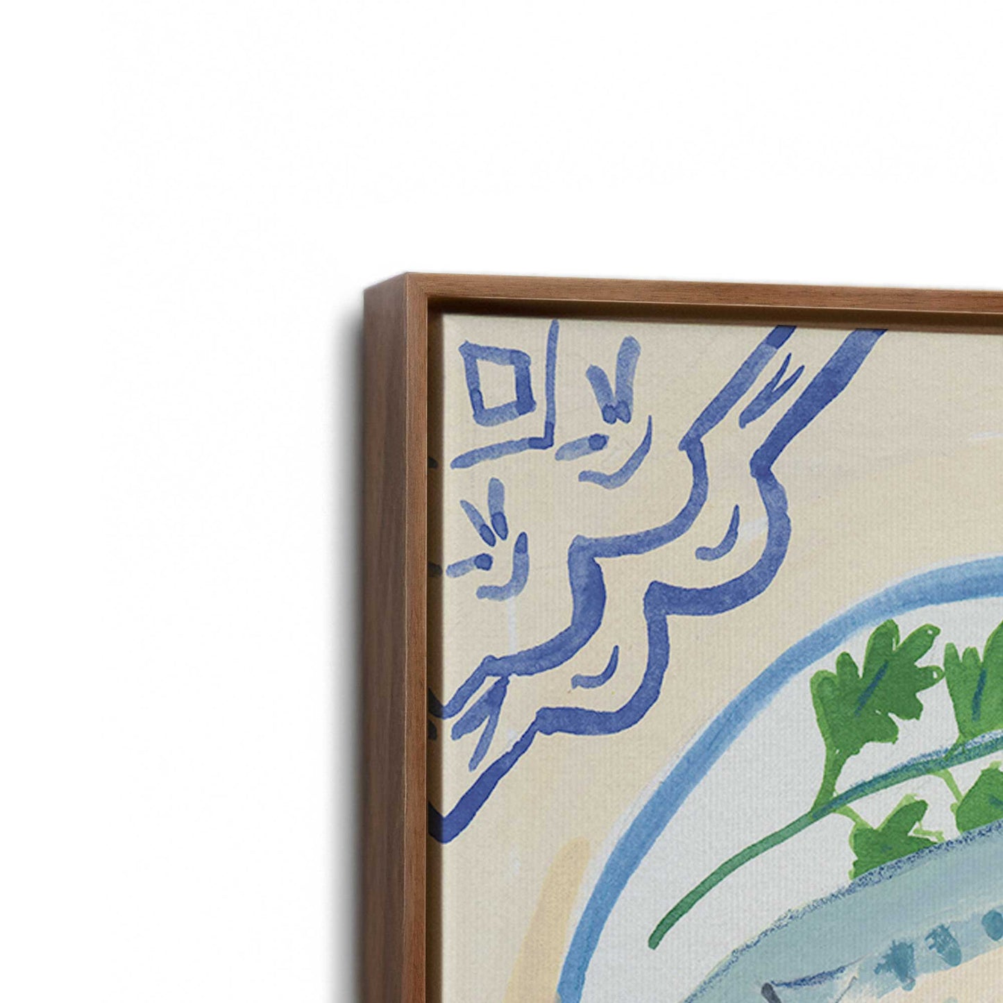 [Color:Walnut], Picture of art in a Walnut frame at an angle