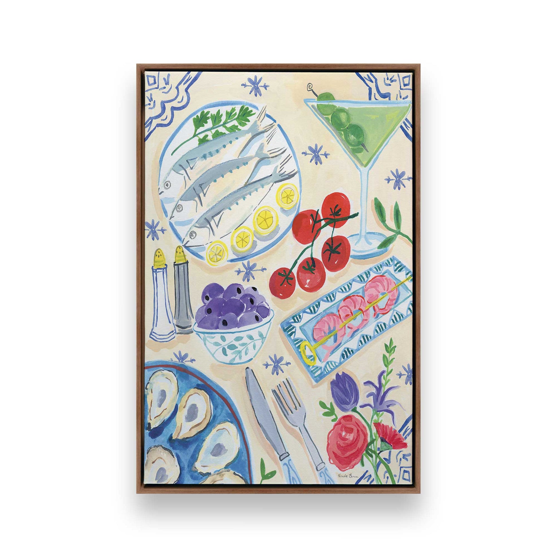 [Color:Walnut], Picture of art in a Walnut frame