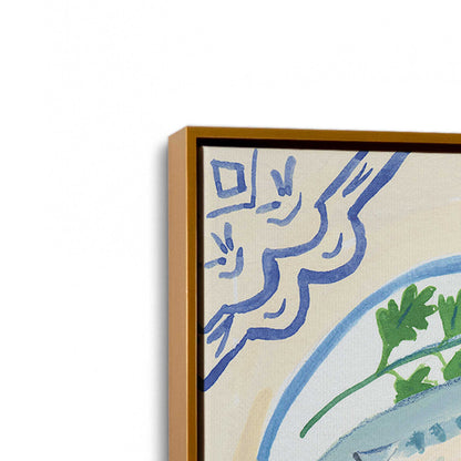 [Color:Polished Gold], Picture of art in a Polished Gold frame at an angle