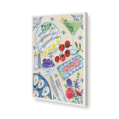 [Color:Opaque White], Picture of art in a Opaque White frame of the corner