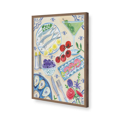 [Color:Walnut], Picture of art in a Walnut frame of the corner